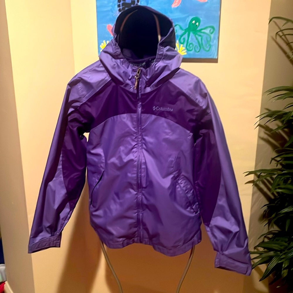 Columbia girl’s purple rain jacket